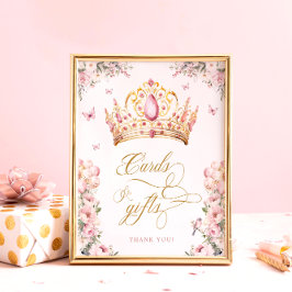Karten und Geschenke Königliche Prinzessin Geburts Poster