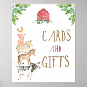 Karten und Geschenke Landtiere Barnyard Boy Geburt Poster