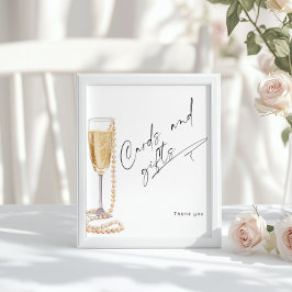 Karten und Geschenke Minimalistisches Prosecco Bra Poster