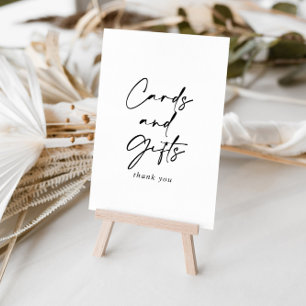 Karten und Geschenke Modernes und Elegantes Schild