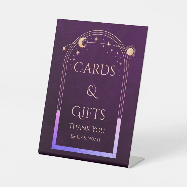 Karten und Geschenke Mystical Rainbow Plum Sun Moo Sockelschild (Vorderseite)