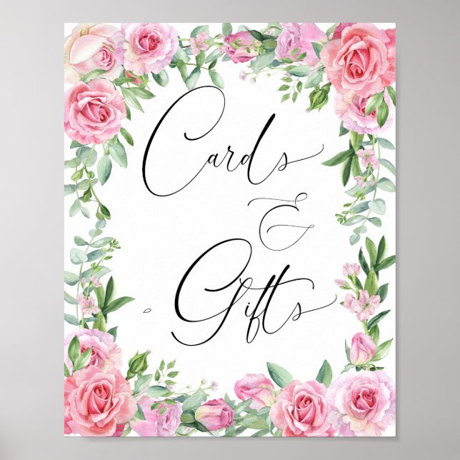 Karten und Geschenke | Rosa Rose Poster (Vorne)