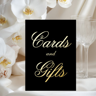 Karten und Geschenke Schriftzug-Tischschild Folie
