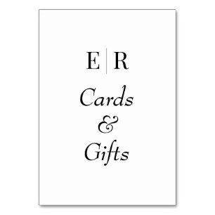 Karten und Geschenke Schwarz-Weiß-Tafelzeichen