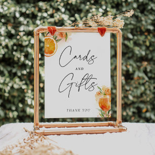 Karten und Geschenke Sign Aperol Spritz Brautparty Poster