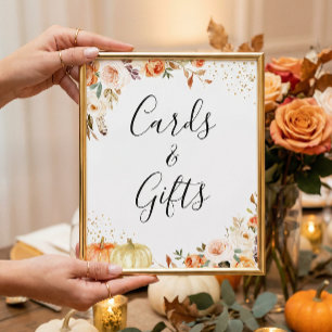Karten und Geschenke Signieren Herbst Blätter Blum Poster