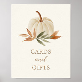 Karten und Geschenke signieren Kleines KürbisBaby Poster