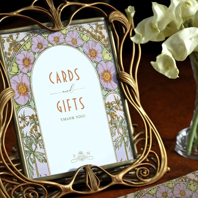 Karten und Geschenke Signieren Vintages Jugendstil Poster (Von Creator hochgeladen)