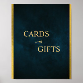 Karten und Geschenke Smaragdgoldenes Velvet Hochze Poster