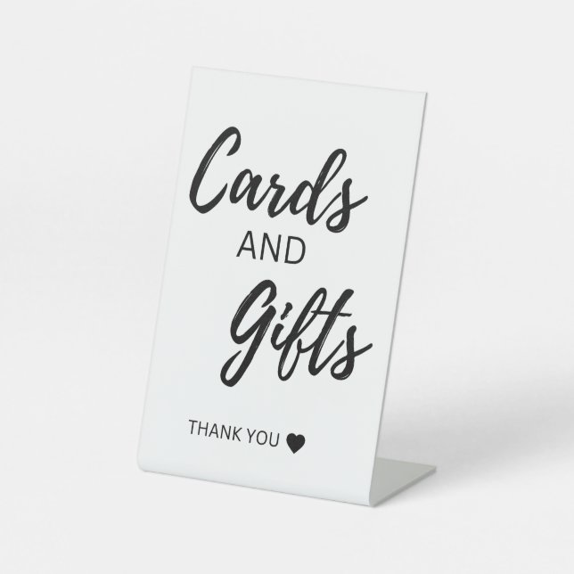 Karten und Geschenke Sockelschild (Vorderseite)