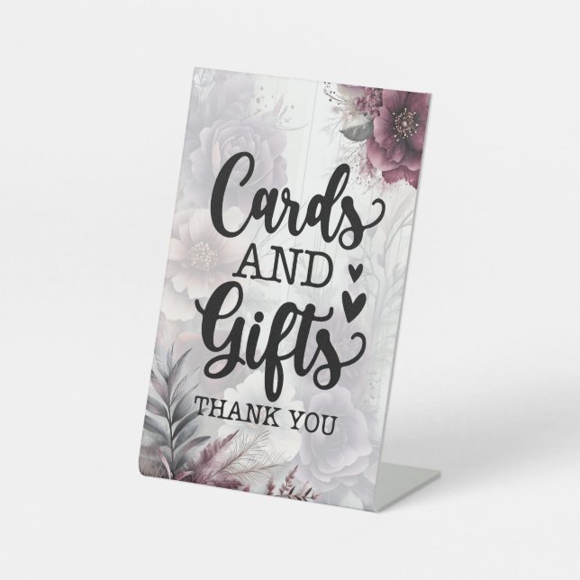 Karten und Geschenke Vielen Dank für Ihre Blumenho Sockelschild (Vorderseite)