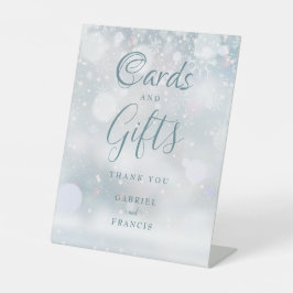 Karten und Geschenke Winterschneeflocken Sockelschild