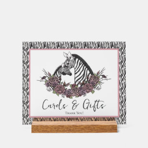 Karten und Geschenke Zebra Safari Baby Shower Schi Acrylschild
