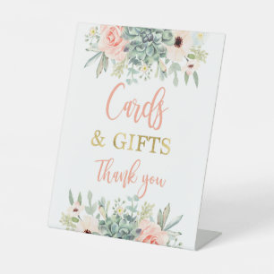 Karten und Geschenkgutscheine Sockelschild