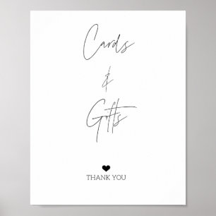 KARTEN UND GIFTS-SIGN-Plakat Poster