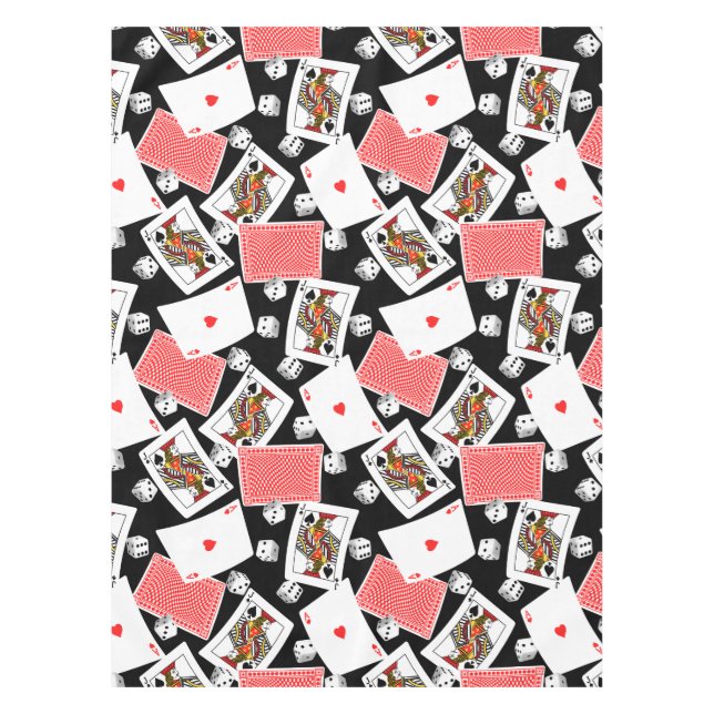 Karten und Würfel Tischdecke (Vorderseite)