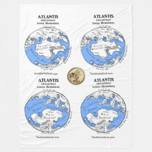 Karten von Atlantis - Fleece Blanket
