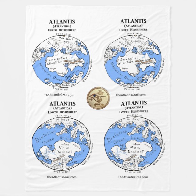 Karten von Atlantis - Fleece Blanket (Vorderseite)