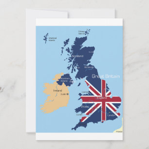 Karten von Großbritannien Einladungen
