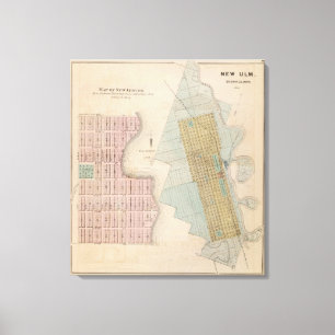 Karten von neuem kastanienbraunem, Minnesota Leinwanddruck