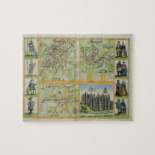 Karten von York, von Shrewsbury, von Lancaster und Puzzle