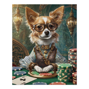 Karten zählen, Steampunk Chihuahua Poster