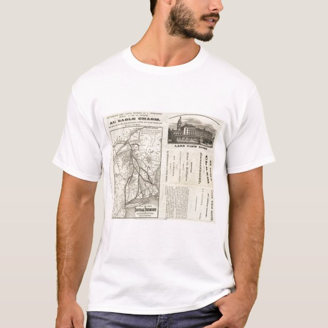 Karten-zentrale Vermont-Eisenbahn T-Shirt (Vorderseite)