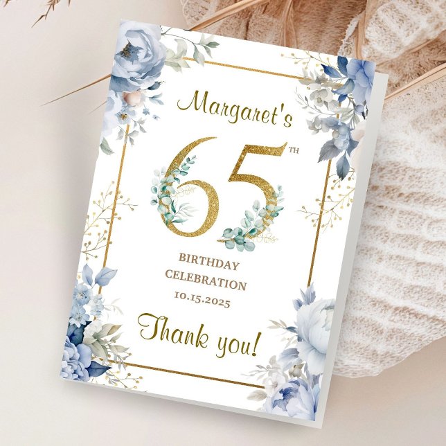 Karten zum 65. Geburtstag - gefaltete Dankeskarten (Von Creator hochgeladen)