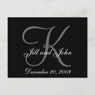 Karten zur Hochzeitsankündigung mit Monogramm und 