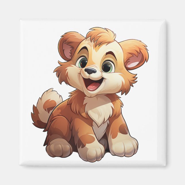 Kartenbärillustration Magnet (Vorne)