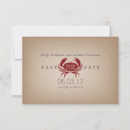 Kartenbestand Inspirierte Crab-Hochzeit speichern  Save The Date