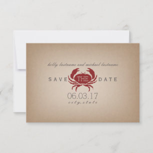 Kartenbestand Inspirierte Crab-Hochzeit speichern  Save The Date