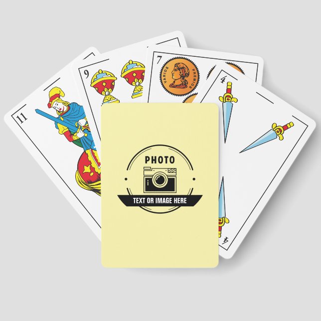 Kartendecke Personalisiert mit Foto Spielkarten (Rückseite)