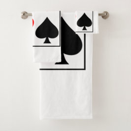 Kartendesign, eckige Wand, Taschenuhr Badhandtuch Set