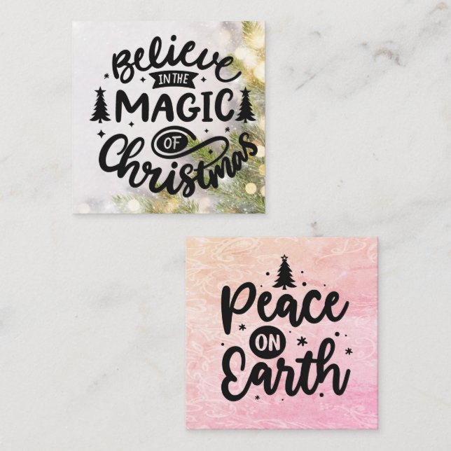 Karteneinsätze für handgefertigte Karten Weihnacht (Vorne/Hinten)