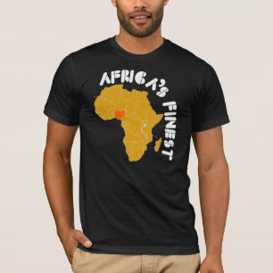 Kartenentwurf Nigerias, Afrika T-Shirt