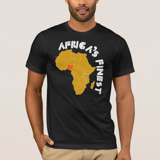 Kartenentwurf Nigerias, Afrika T-Shirt (Vorderseite)