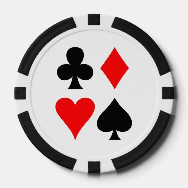 Kartenfarben-Design Poker Chips (Vorderseite)