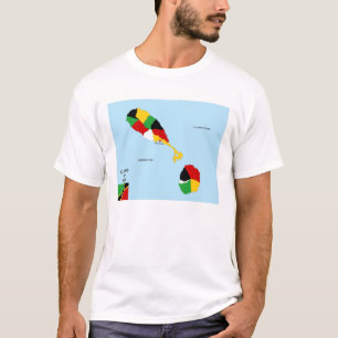 Kartenflagge Landes Heiliges Kitts Nevis T-Shirt