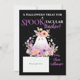 Kartenhalter für Halloween-Spook-Lehrer Feiertagskarte