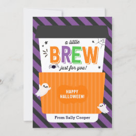 Kartenhalter für Herbst-Lehrer Halloween-Kaffeekar Einladung