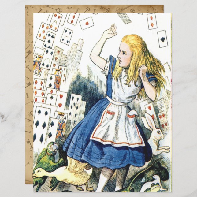 Kartenhalterung, Alice im Wunderland (Vorne/Hinten)
