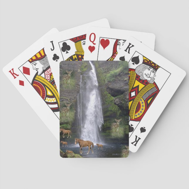 Kartenhalterung für Pferde Spielkarten (Rückseite)