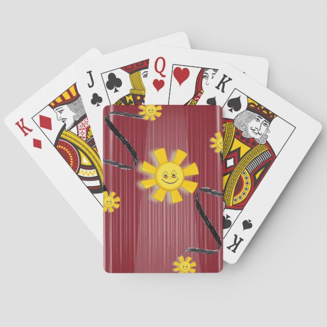 Kartenhalterung für Sonnenblumen Spielkarten (Rückseite)