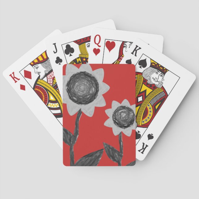 Kartenhalterung für Sonnenblumen Spielkarten (Rückseite)