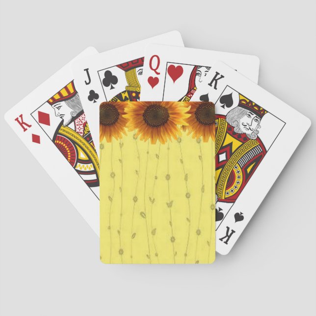 Kartenhalterung für Sonnenblumen Spielkarten (Rückseite)