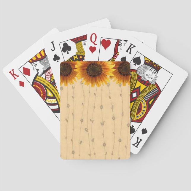 Kartenhalterung für Sonnenblumen Spielkarten (Rückseite)