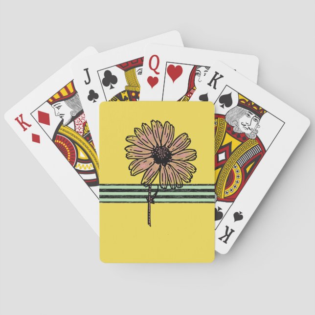 Kartenhalterung für Sonnenblumen Spielkarten (Rückseite)