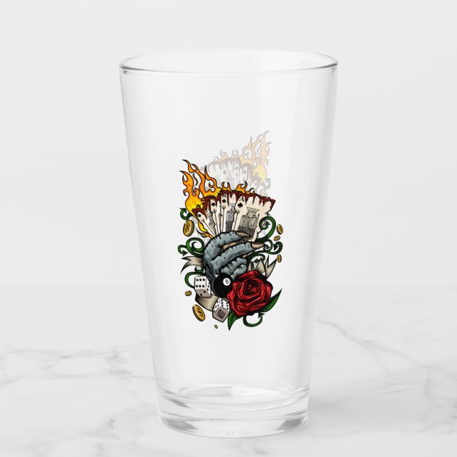 Kartenhand Glas (Vorderseite)