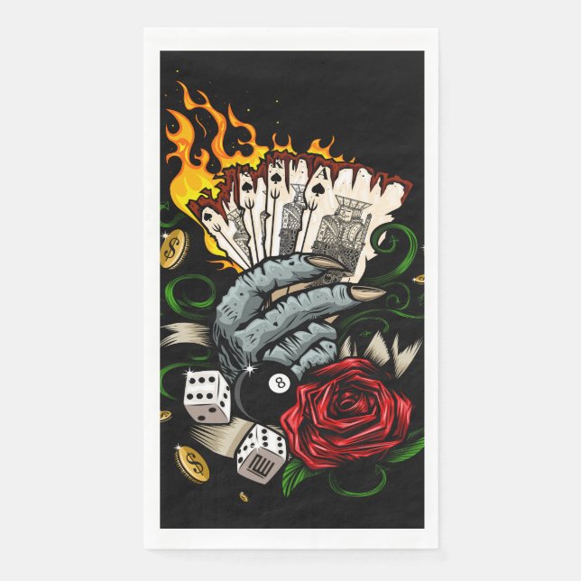 Kartenhand Serviette (Vorderseite)